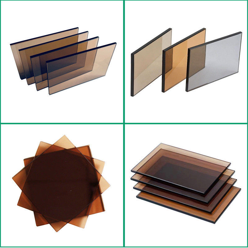12mm Tinted Tempered Glass Màu xanh / vàng / nâu / xanh lá cây vv