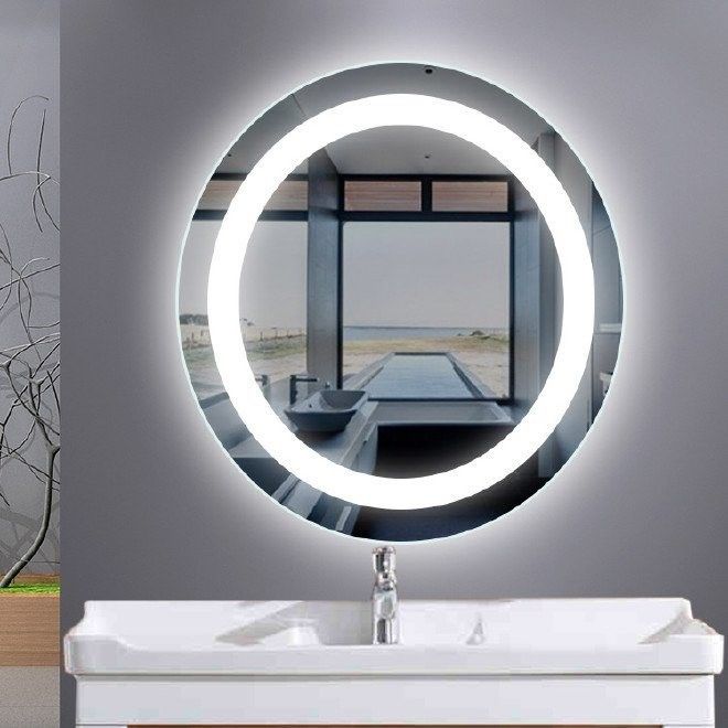 Chiếc gương kính trang trí phòng tắm an toàn rõ ràng nổi xung quanh Ntique gương