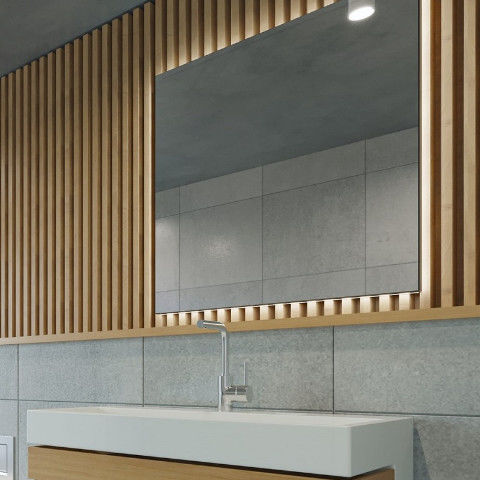 Bạc nhôm gương trang trí kính phòng tắm nổi Beveled tấm gương cổ
