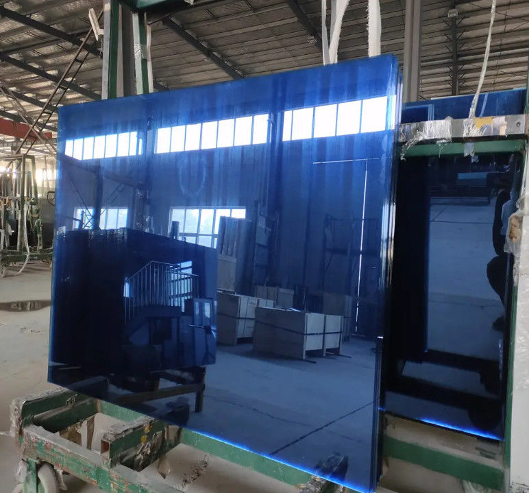 Thủy tinh phản xạ xây dựng với màu xanh / xanh lá cây / đồng / vàng