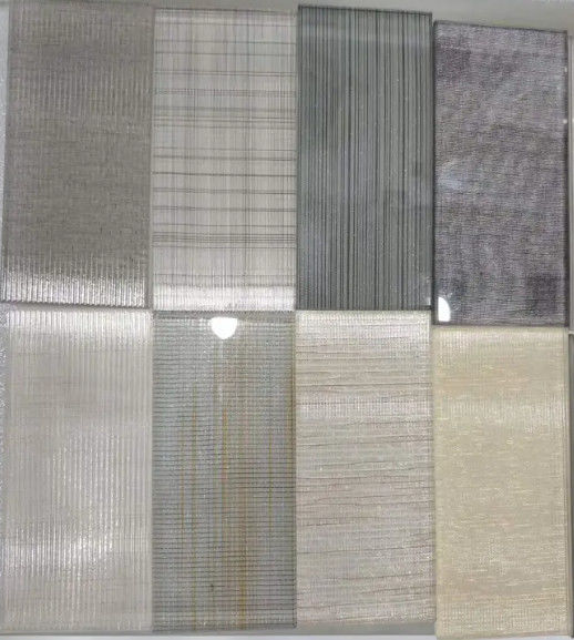 Kính đặc biệt rõ ràng Màu lưới Laminated Wired Glass Cho trang trí nội thất