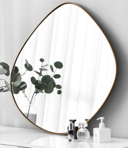 Trang trí tường tùy chỉnh kích thước Kính gương được sử dụng trong nhà / phòng tắm